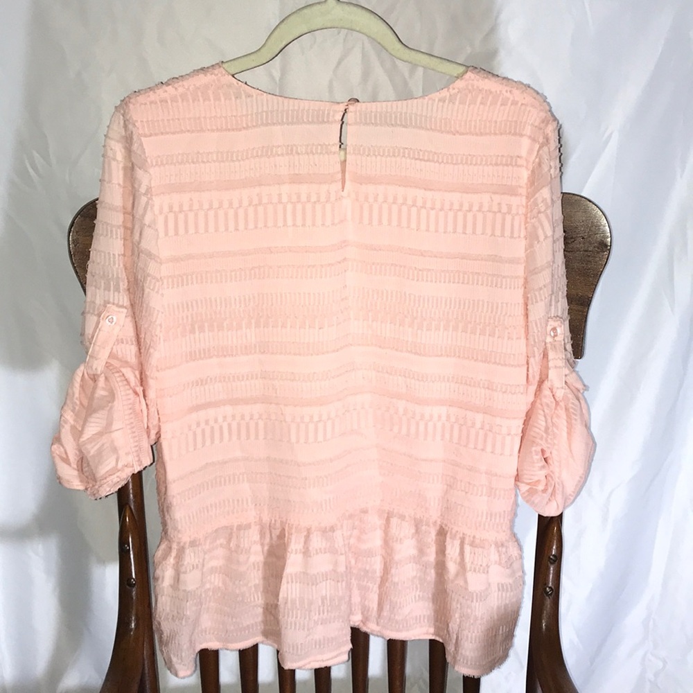 Calvin Klein Tunic Top, Button Sleeves - Picture 4 of 4